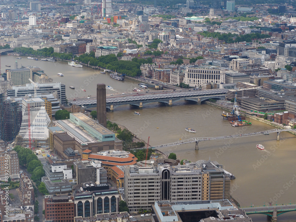 Wall mural aerial view of london