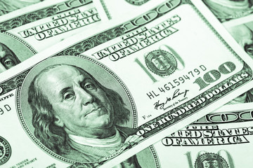 one hundred dollars conceptual background