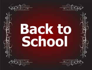 Back to School Calligraphic Designs, Retro Style Elements, Vintage Ornaments
