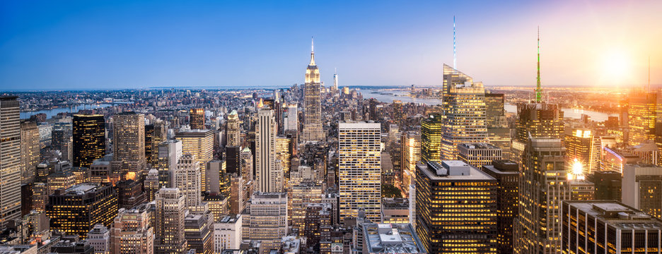 Fototapeta Panorama panoramę Manhattanu w Nowym Jorku