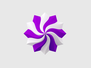 Purple white logo