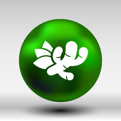 Ginger icon - Vector root health food market closeup