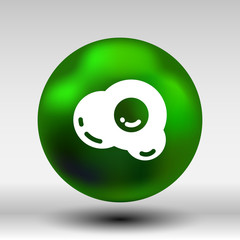 scrambled egg icon logo protein omelet vector