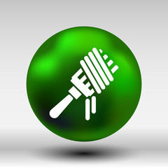 Vector logo fork with pasta hot symbol