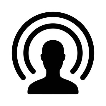 Self Broadcasting Or Live Streaming Flat Icon For Apps And Websites