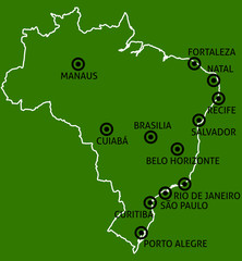 Brazil Cities Map