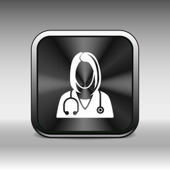 icon doctor closeup medical graphic design vector illustration