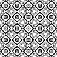 Black and White seamless pattern.
Hand drawn, seamlessly repeating ornamental wallpaper or textile pattern.
Just drop this into your swatches palette and fill your shapes with the pattern. 
