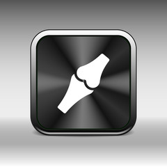 Knee joint sign vector icon bone knee health human medical