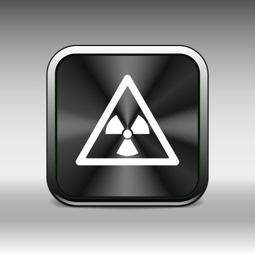 sign radiation vector icon caution nuclear atom power