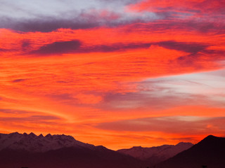 Obraz na płótnie Canvas Red sunset