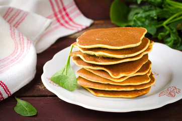 Vegetarian gluten free Spinach pancakes