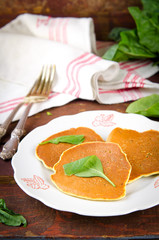Vegetarian gluten free Spinach pancakes