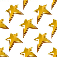 Glowing golden stars seamless pattern