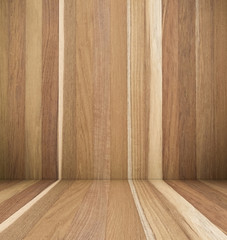 Wooden interior room, product display montage
