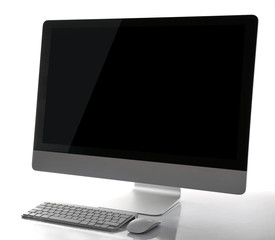 Modern computer isolated on white