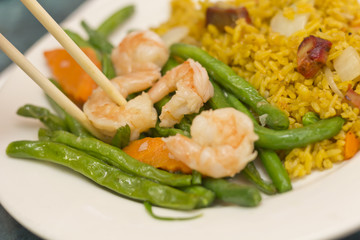 Chinese Garlic Shrimp String Beans