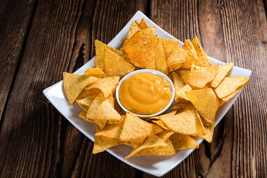Portion of Nachos (with Cheese Dip)