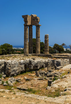 Acropolis of Rhodes at Monte Smith on Rhodes, Greece
