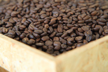 soft focus to coffee bean