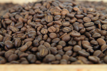 soft focus to coffee bean