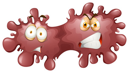 Brown splash with face