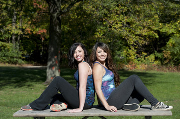 Happy Girls Posing