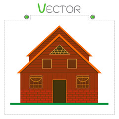 illustration of isolated and barn on white background