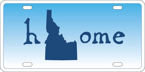 Idaho state license plate vector