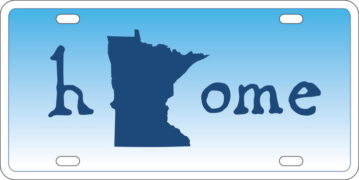 Minnesota state license plate vector