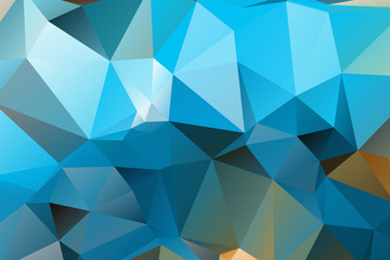 Obraz premium Blue triangular background