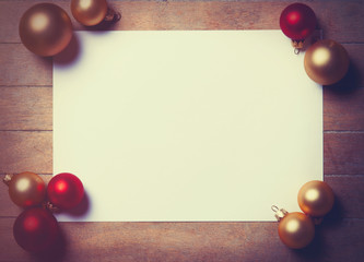 White papaer and christmas toys