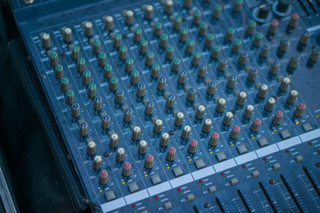 Music mixer desk in concert ceremony