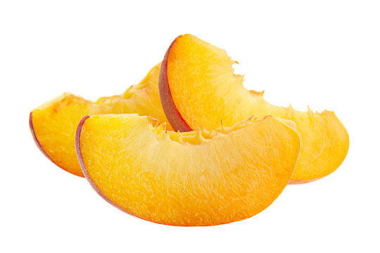 Slice peach fruit