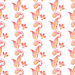 Abstract watercolor branch 2. Floral pattern. Seamless background 2