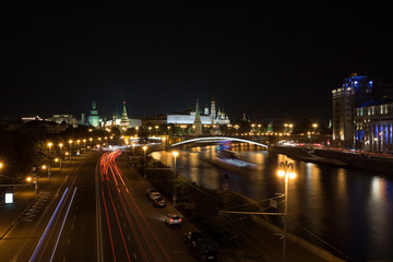 Fototapeta na wymiar Кремль ночью 5