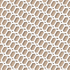 Naklejka premium Simple Hex Pattern with Realistic Shadow for your Backgrounds, P