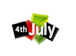 Fourth july geometric banner