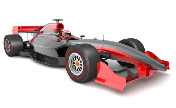 Generic black and red race car