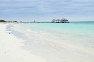 Caribbean Sea.  Cayo Largo.Wild Coast with turquoise sea - Cuba
