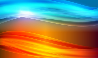 Abstract background with colored waves and glow