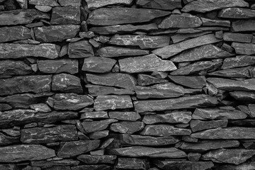 Black wall stone background