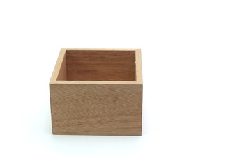empty wooden crate isolated on white background