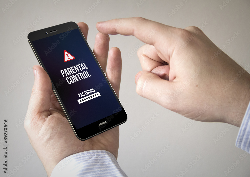 Poster touchscreen smartphone with parental control on the screen
