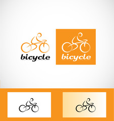 Bicycle cyclist logo icon