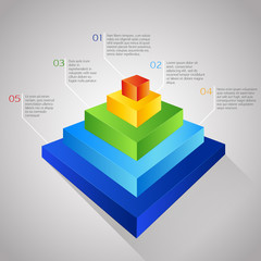 Vector colorful bar diagram, graph, chart, background for web design or presentation and infographic.
