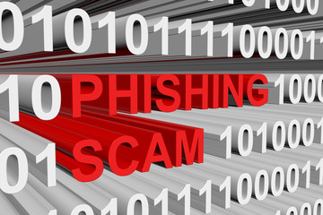 phishing scam submitted in the form of binary code