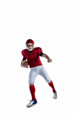 Fototapeta na wymiar American football player protecting football