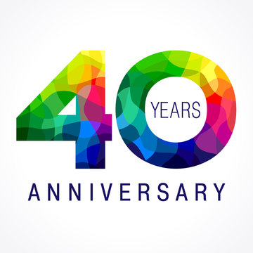 40 anniversary color logo
