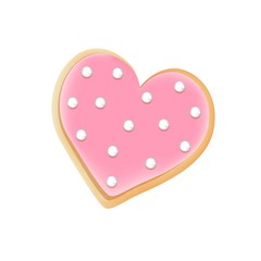 Vector Illustration of a Cookie Heart